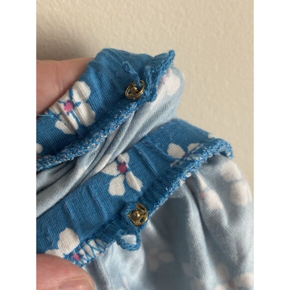 Draper James Medium Top Smocked Blouse‎ Floral Puff Sleeve Peplum Floral Preppy - Picture 5 of 6